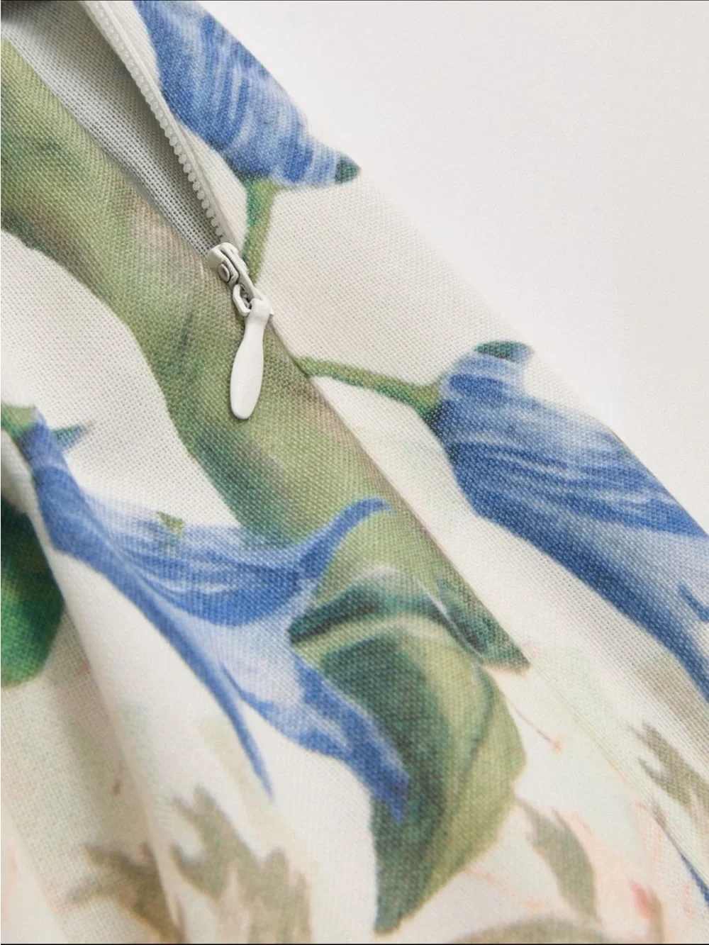 Commense Floral Print Spaghetti-Strap Maxi Dress - Cream/Green/Blue - Picture 3 of 4